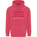 Cycling Too Many Bicycles Said No Cyclist Childrens Kids Hoodie Heliconia