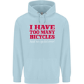 Cycling Too Many Bicycles Said No Cyclist Childrens Kids Hoodie Light Blue
