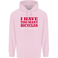 Cycling Too Many Bicycles Said No Cyclist Childrens Kids Hoodie Light Pink