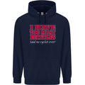 Cycling Too Many Bicycles Said No Cyclist Childrens Kids Hoodie Navy Blue