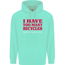 Cycling Too Many Bicycles Said No Cyclist Childrens Kids Hoodie Peppermint