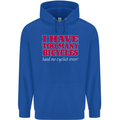Cycling Too Many Bicycles Said No Cyclist Childrens Kids Hoodie Royal Blue