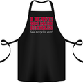 Cycling Too Many Bicycles Said No Cyclist Cotton Apron 100% Organic Black