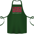 Cycling Too Many Bicycles Said No Cyclist Cotton Apron 100% Organic Forest Green