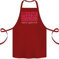 Cycling Too Many Bicycles Said No Cyclist Cotton Apron 100% Organic Maroon