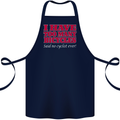 Cycling Too Many Bicycles Said No Cyclist Cotton Apron 100% Organic Navy Blue