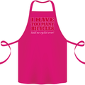 Cycling Too Many Bicycles Said No Cyclist Cotton Apron 100% Organic Pink