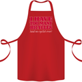 Cycling Too Many Bicycles Said No Cyclist Cotton Apron 100% Organic Red