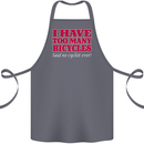 Cycling Too Many Bicycles Said No Cyclist Cotton Apron 100% Organic Steel
