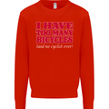 Cycling Too Many Bicycles Said No Cyclist Kids Sweatshirt Jumper Bright Red