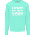 Cycling Too Many Bicycles Said No Cyclist Kids Sweatshirt Jumper Peppermint
