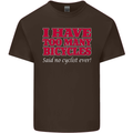 Cycling Too Many Bicycles Said No Cyclist Kids T-Shirt Childrens Chocolate