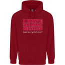 Cycling Too Many Bicycles Said No Cyclist Mens 80% Cotton Hoodie Red