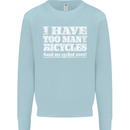 Cycling Too Many Bicycles Said No Cyclist Mens Sweatshirt Jumper Light Blue