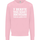 Cycling Too Many Bicycles Said No Cyclist Mens Sweatshirt Jumper Light Pink