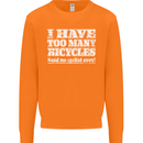 Cycling Too Many Bicycles Said No Cyclist Mens Sweatshirt Jumper Orange
