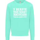 Cycling Too Many Bicycles Said No Cyclist Mens Sweatshirt Jumper Peppermint