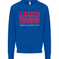 Cycling Too Many Bicycles Said No Cyclist Mens Sweatshirt Jumper Royal Blue