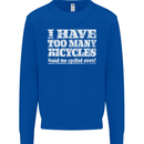 Cycling Too Many Bicycles Said No Cyclist Mens Sweatshirt Jumper Royal Blue