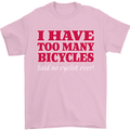 Cycling Too Many Bicycles Said No Cyclist Mens T-Shirt Cotton Gildan Light Pink