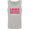 Cycling Too Many Bicycles Said No Cyclist Mens Vest Tank Top Sports Grey