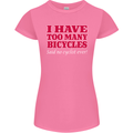 Cycling Too Many Bicycles Said No Cyclist Womens Petite Cut T-Shirt Azalea