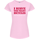 Cycling Too Many Bicycles Said No Cyclist Womens Petite Cut T-Shirt Light Pink