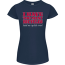 Cycling Too Many Bicycles Said No Cyclist Womens Petite Cut T-Shirt Navy Blue