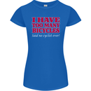 Cycling Too Many Bicycles Said No Cyclist Womens Petite Cut T-Shirt Royal Blue