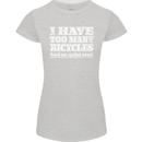 Cycling Too Many Bicycles Said No Cyclist Womens Petite Cut T-Shirt Sports Grey