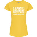 Cycling Too Many Bicycles Said No Cyclist Womens Petite Cut T-Shirt Yellow