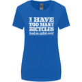 Cycling Too Many Bicycles Said No Cyclist Womens Wider Cut T-Shirt Royal Blue