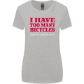 Cycling Too Many Bicycles Said No Cyclist Womens Wider Cut T-Shirt Sports Grey