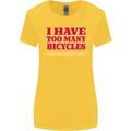 Cycling Too Many Bicycles Said No Cyclist Womens Wider Cut T-Shirt Yellow