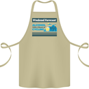 Cycling Weekend Forecast Funny Beer Alcohol Cotton Apron 100% Organic Khaki