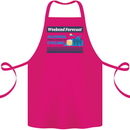 Cycling Weekend Forecast Funny Beer Alcohol Cotton Apron 100% Organic Pink