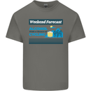 Cycling Weekend Forecast Funny Beer Alcohol Kids T-Shirt Childrens Charcoal