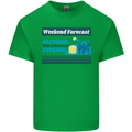 Cycling Weekend Forecast Funny Beer Alcohol Kids T-Shirt Childrens Irish Green