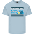 Cycling Weekend Forecast Funny Beer Alcohol Kids T-Shirt Childrens Light Blue