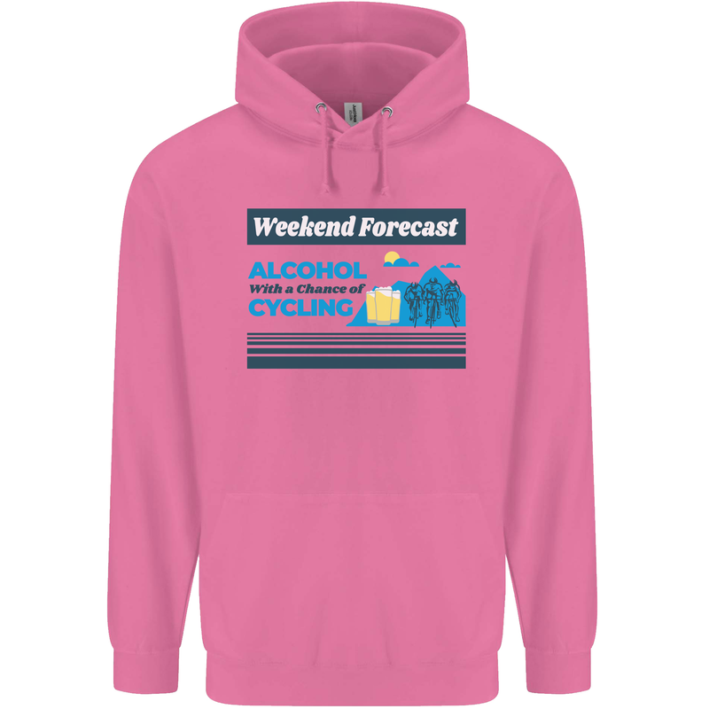 Cycling Weekend Forecast Funny Beer Alcohol Mens 80% Cotton Hoodie Azelea