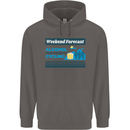 Cycling Weekend Forecast Funny Beer Alcohol Mens 80% Cotton Hoodie Charcoal