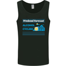 Cycling Weekend Forecast Funny Beer Alcohol Mens Vest Tank Top Black
