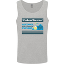 Cycling Weekend Forecast Funny Beer Alcohol Mens Vest Tank Top Sports Grey