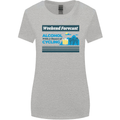 Cycling Weekend Forecast Funny Beer Alcohol Womens Wider Cut T-Shirt Sports Grey