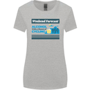 Cycling Weekend Forecast Funny Beer Alcohol Womens Wider Cut T-Shirt Sports Grey