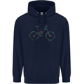 Cycling Word Cloud Cyclist Bicycle Childrens Kids Hoodie Navy Blue