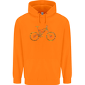 Cycling Word Cloud Cyclist Bicycle Childrens Kids Hoodie Orange