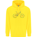 Cycling Word Cloud Cyclist Bicycle Childrens Kids Hoodie Yellow