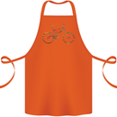 Cycling Word Cloud Cyclist Bicycle Cotton Apron 100% Organic Orange