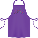 Cycling Word Cloud Cyclist Bicycle Cotton Apron 100% Organic Purple